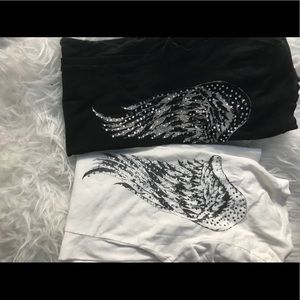 An Angle Slaes Her Wings Tee White